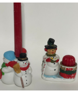 JSNY Holiday Snowmen Figurines Candle Holder set of 2 - $10.00