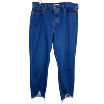 Levis Jeans Womens 20W Wedgie Skinny Dark Wash Denim Distressed Fray Ste... - £31.84 GBP