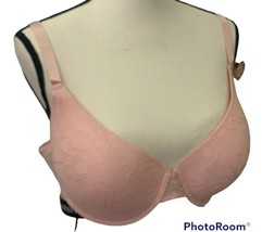 Juicy Couture Intimates Womens Glam Lace Sexy TShirt Bra Size 40D Pink Logo Band - £10.01 GBP