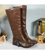STYLE &amp; CO MADIXE COGNAC TALL SHAFT WOMEN BOOTS SIZE COLOR BROWN SIZE 5 M - $24.65