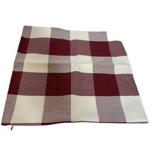 2 Throw Couch Sofa Pillow Covers Red White Checker Buffalo Christmas Home Decor  - £6.84 GBP