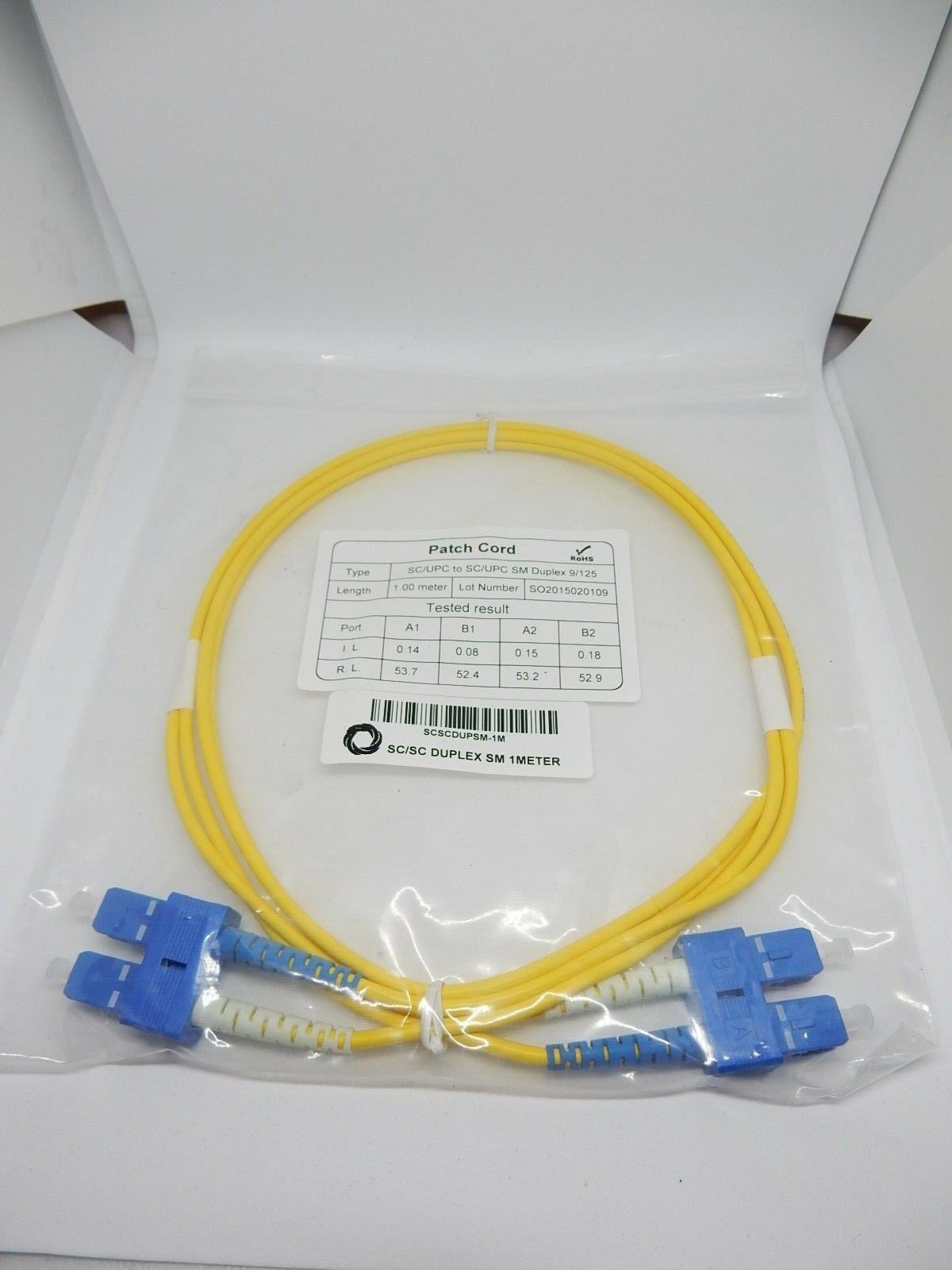 Fiber Patch Cord 2M SC-SC SC/UPC SM Duplex 9/125 Fiber Optic Cable scscd... - $7.87
