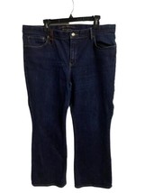 Lauren Jeans Co Women&#39;s Plus Size 16 Jeans Dark Wash Blue Stretch Denim - $29.26
