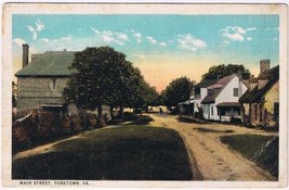 Postcard Main Street Yorkton Virginia - $2.96