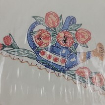 Spring Floral Pillowcase Embroidery Kit Makes 2 WonderArt Water Can Stamped NEW - £13.54 GBP