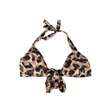 Social Angel Womens XL Brown Spotted Leopard Bikini Top - £13.86 GBP