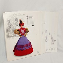 Society Crochet 12 Dress Designs Annie&#39;s Calendar Bed Doll 1994 The Gay ... - $25.73