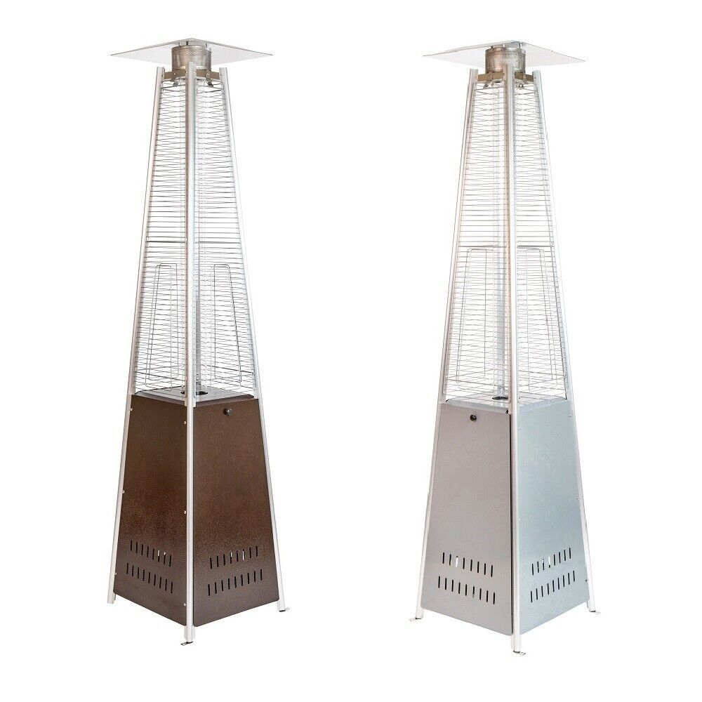 Pyramid Spire Propane Patio Heater Bronze / Silver Stainless Commercial or Home - $509.96
