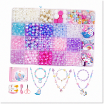 Magical Mermaid Bracelets Kit - 900Pcs DIY Beads for Girls: Unicorn, Ocean Pearl - $41.57