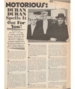 Duran Duran teen magazine pinup clipping spells it out for you pix Bop Teen Beat - $1.50