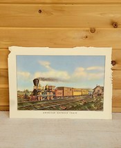 Vintage 1957 Currier &amp; Ives Lithograph American Express Train Calendar February - £39.67 GBP