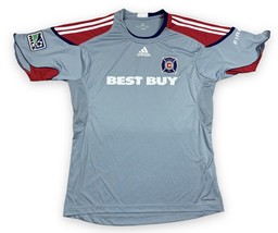 Adidas ClimaCool S/S Chicago Fire MLS Jersey Men’s Shirt Blue Red Stripe... - $29.21