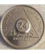 10 Aluminum AA Alcoholics Anonymous 24 Hours Medallion Desire Chip Coin ... - $7.98
