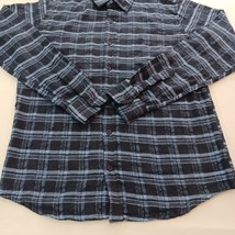 Canyon Club Shirt Mens Black & Blue Long Sleeve Button Up Comfort Shirt Size M image 7