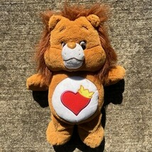 Care Bears Brave Heart Lion 2016 Plush Brown Heart Crown 14&quot; Stuffed Ani... - $12.82