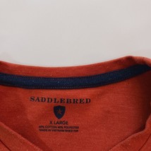 Saddlebred Crewneck Men's Blunt Red Cotton Blend Short Sleeve T-Shirt Size XL image 4