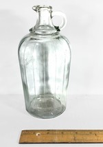 Vintage Hazel Atlas One Quart Ribbed Clear Glass Jug or Pitcher w/ Handle - £22.12 GBP