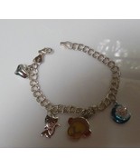 925 Sterling Silver Italy Charm Chain Link Bracelet 7.25&quot; Long - $78.29 CAD