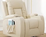 Recliner Chair Massage Rocker With Heated Pu Leather Ergonomic Lounge 36... - $537.99