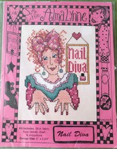 A Little Alma Lynne Nail Diva Counted Cross Stitch Kit 2001 New 5&#39; X 3 1/2&quot; - $7.91