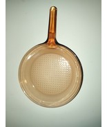 Corning Amber Vision Ware 10 in Skillet Fry Pan Waffle Bottom Glass Cook... - £19.46 GBP