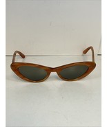 Mid Century B&amp;L Ray Ban Polyanna Cat Eye Green Lens Sunglasses - $237.55