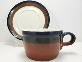 Mikasa Fire Song Cup and Saucer 8oz Stoneware Potters Art PF003 - £6.27 GBP