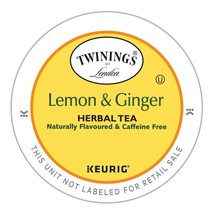 Twinings Lemon &amp; Ginger Herbal Tea 24 to 144 Count Keurig K cups Pick An... - $27.89+