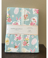 Cupcakes &amp; Cashmere Tablecloth 60”x84” Easter Bunny Floral New - £27.51 GBP