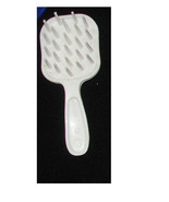 Barbie doll accessory hair brush vintage White square head long teeth Ma... - £7.07 GBP