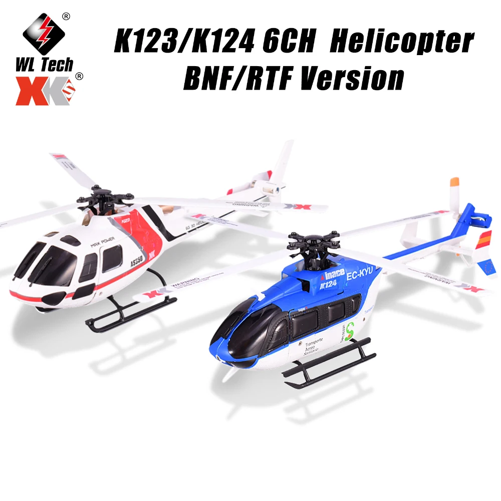 New Wltoys XK AS350 K123 6CH 3D 6G System Remote Control Toy Brushless M... - $166.53+