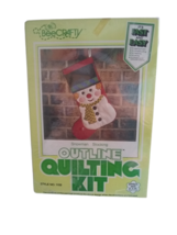 BEECRAFTY OUTLINE Quilting Kit Snowman Stocking Style No 1102 9&quot;x16&quot; Vin... - £16.61 GBP