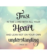 POPULAR BIBLE VERSE SCRIPTURE PROVERBS &quot;TRUST IN THE LORD WITH ALL YOUR&quot;... - $163.49 MXN