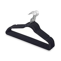 New Petite 14.5&quot; SlimLine Shirt/Pant Hangers Black (pk 20) - £19.79 GBP