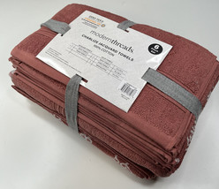 Modern Threads NWT charlize jacquard cotton 6 piece red towel set sf - £19.72 GBP