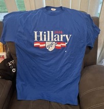 Hillary Clinton AFT 2008 Presidential Election Blue Double Sided XL T-Shirt - $96.99