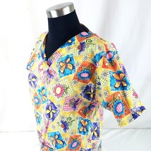 UA SCRUBS Scrub Top Shirt Multi-color Floral Size Small - £10.07 GBP