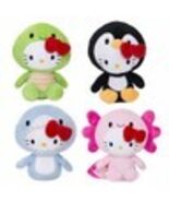 Set of 4 Hello Kitty Plush Toys 6 inch SEALIFE Turtle Penguin Axolotl Sh... - €30,36 EUR