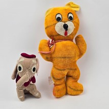 Vintage Plush Toys Lot Elephant Tiger Teddy Bear Japan Fred Silber Stuffed - £31.28 GBP