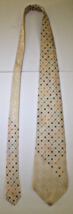 Vintage Sulka Silk Tie Geometric Pattern - SOME STAINS - $32.73