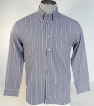 Ralph Lauren Gray Stripe Button Front Shirt w/ Chest Pocket Mens NWT - £55.94 GBP