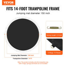 Replacement Trampoline Mat Fits 14ft Frame 72 V-Rings 5.5&quot; Spring Length - $76.22