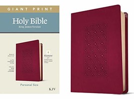 KJV Personal Size Giant Print Holy Bible (Red Letter, LeatherLike, Diamond Frame - £15.58 GBP