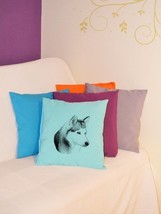 Siberian Husky, pillow with dog, home decoration, high quality fabric, 5 colours - £15.02 GBP