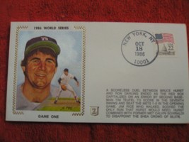Mlb 1986 World Series Game 1 Fdc Cachet Envelope Ny Mets Vs Boston Red Sox - £10.95 GBP