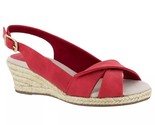 Easy Street Women Slingback Espadrille Sandals Maureen Size US 7W Red - £24.27 GBP