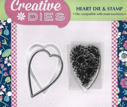 Creative Dies. Heart Metal cutting die and Stamp set.  New. - $4.98