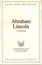 Franklin Library Notes from the Editors Abraham Lincoln by Carl Sandburg - £6.00 GBP