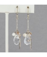 RARE Retired Silpada Sterling Crystal &amp; Pearl PARTY TIME Dangle Earrings... - £54.84 GBP