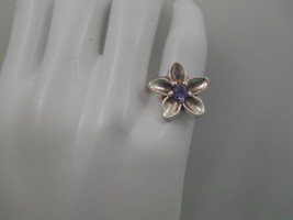 Vintage Tiffany &amp; Co. Rare Nature Iolite Flower Ring Sterling Silver 199... - $308.75